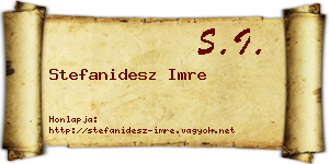 Stefanidesz Imre névjegykártya